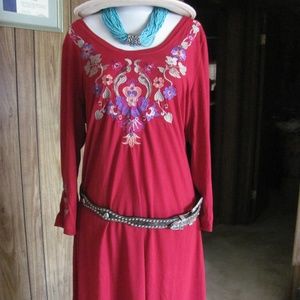 ROPER LADIES EMBROIDERED DRESS BRAND NEW 3/4 SLEEV